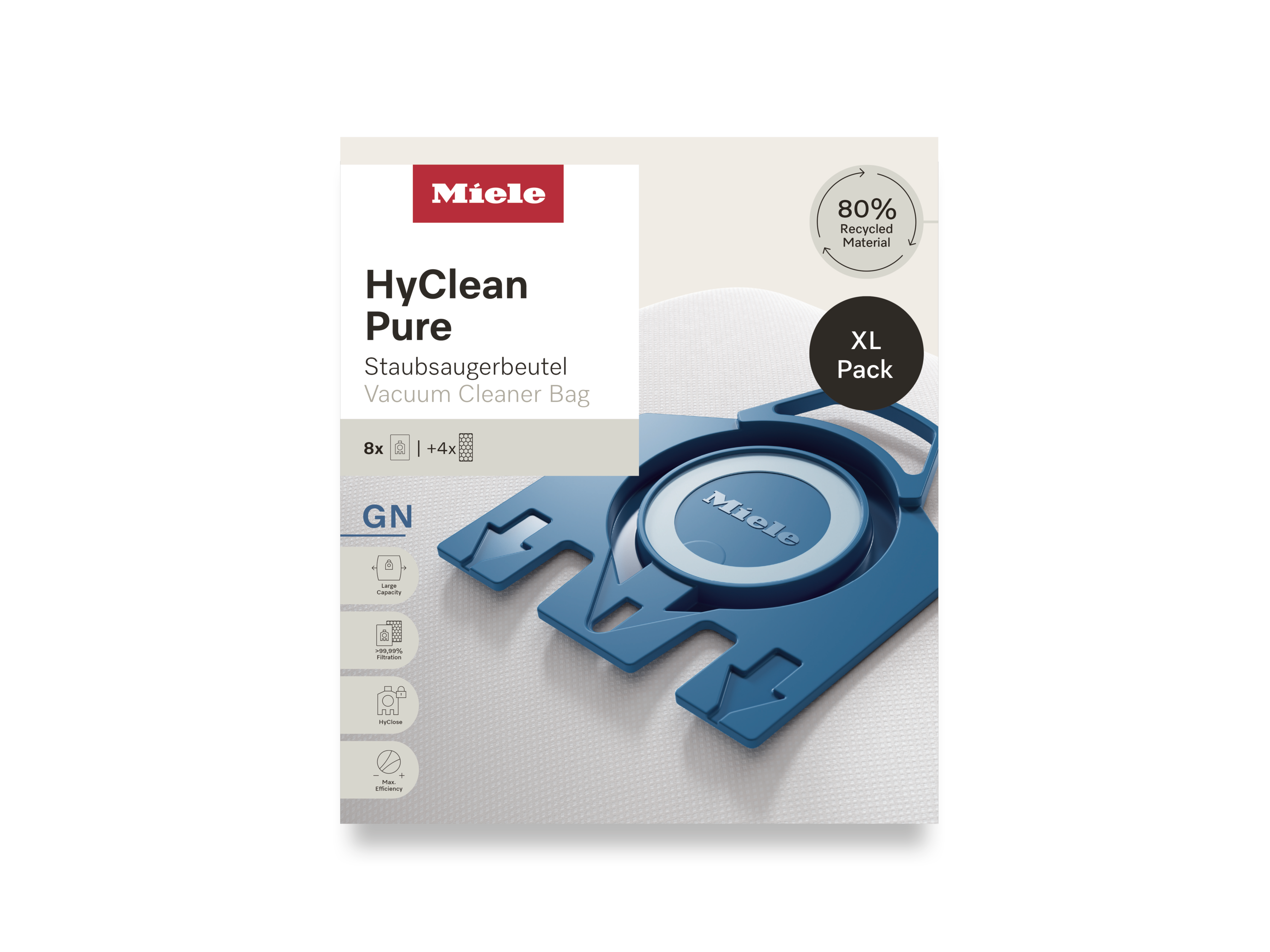 Комплект мешков-пылесборников HyClean Pure GN XL Miele купить в Барнауле | Всегда в наличии! | Артикул 12497870 | Официальный сайт